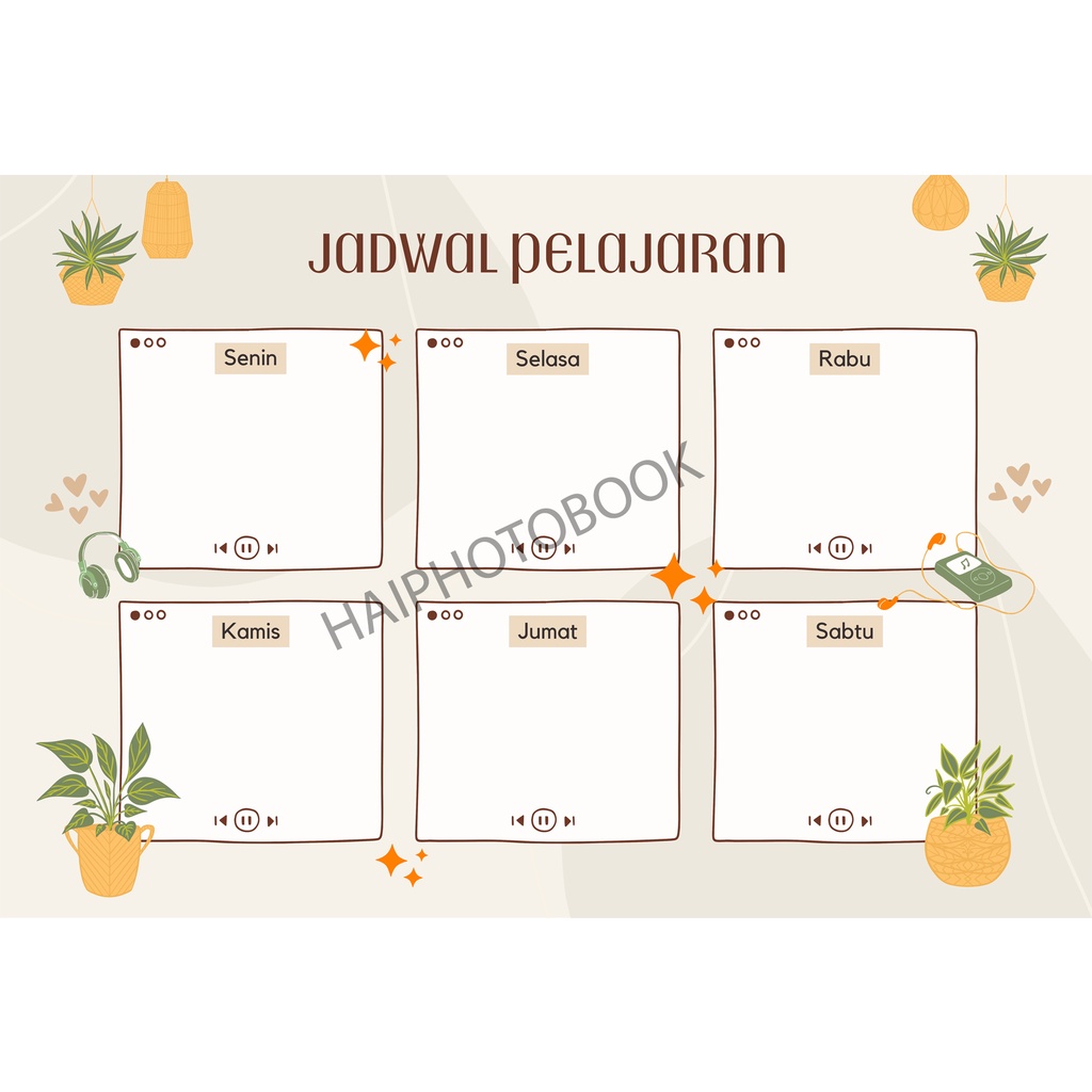 Jual JADWAL PELAJARAN ANAK / SCHOOL TIMETABLE / POSTER PELAJARAN / WiPE ...