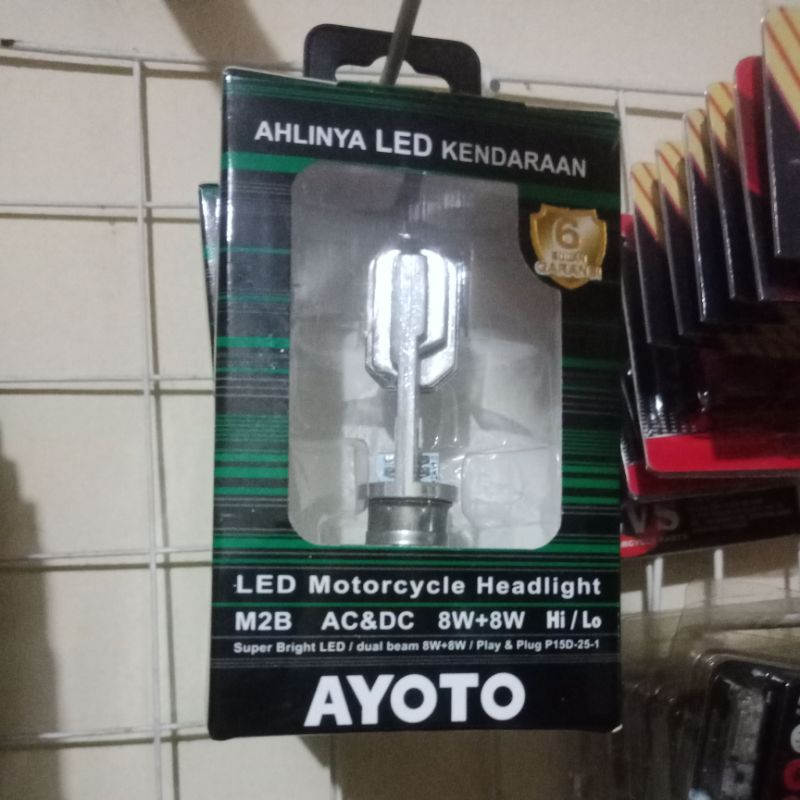 Jual Lampu Depan LED Ayoto Tyto AC DC Beat Vario 110 125 150 Lampu ...