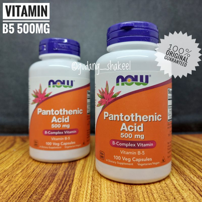 Jual Now Foods Pantothenic Acid 500 mg Vitamin B5 100 Veg Capsules