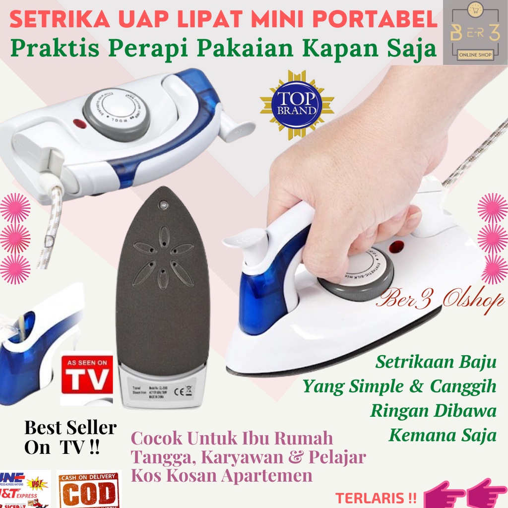 Jual Setrika Gosokan Setrikaan Uap Mini Lipat Portabel In Soarin