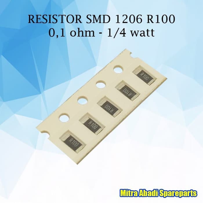 Jual Resistor SMD 1206 R100 1/4W 0.1 Ohm | Shopee Indonesia