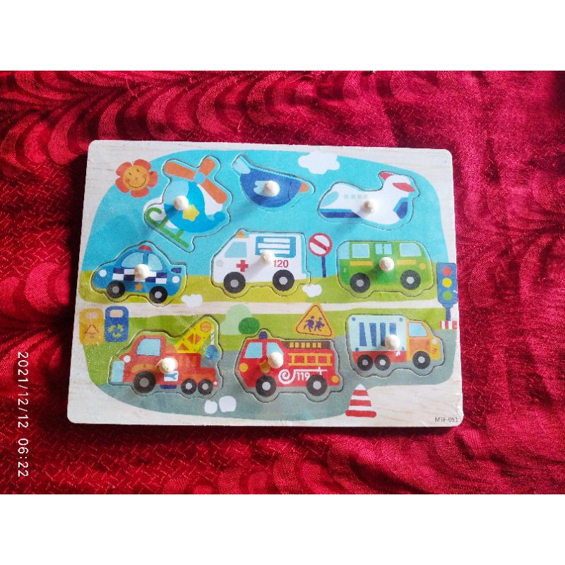 Jual Puzzle Knop Kayu Kendaraan Transportasi | Shopee Indonesia