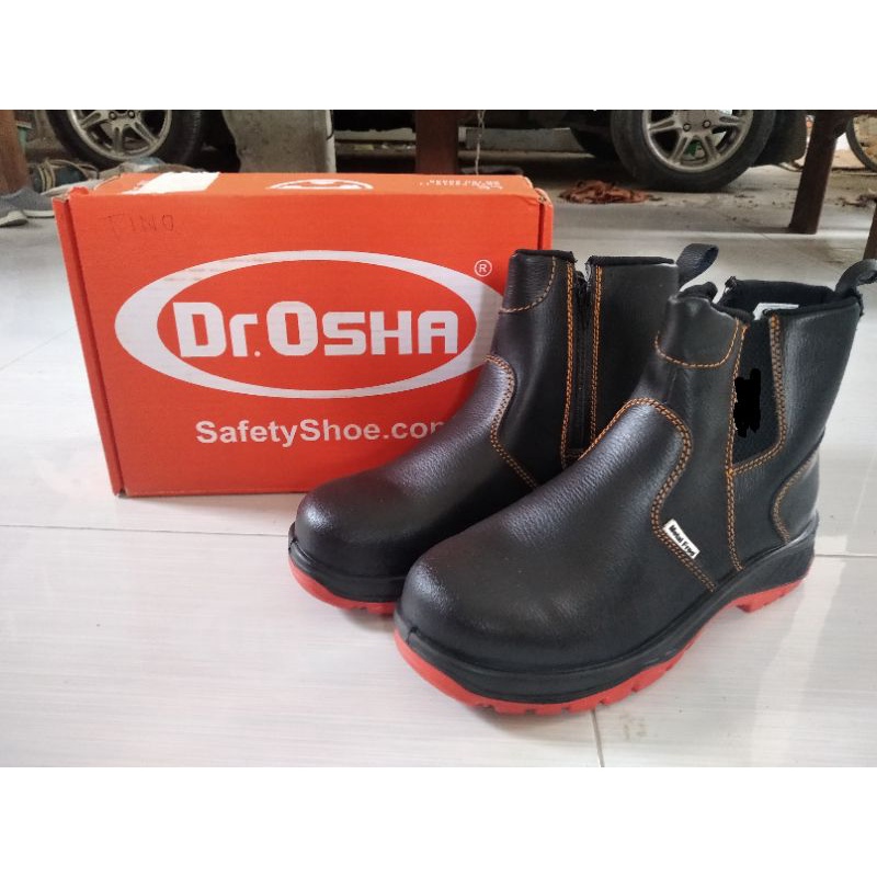 Jual Sepatu Safety Dr Osha Drosha Principal Zip Boot Brown 9223 Shopee Indonesia