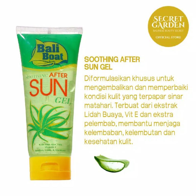 Jual READY Bali Boat Soothing After Sun Gel With Pure Aloe Vera 100 gr |  Shopee Indonesia