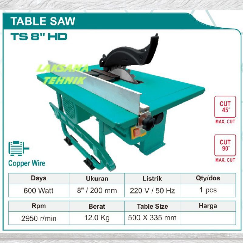 Jual Table Saw TS 8 HD Meja Gergaji Potong Circular NRT PRO TS 8