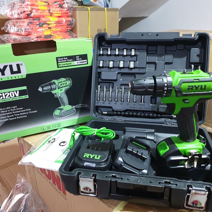 Jual RYU RCI20V Cordless Impact Drill 20 Volt Mesin Bor Cordless RYU ...