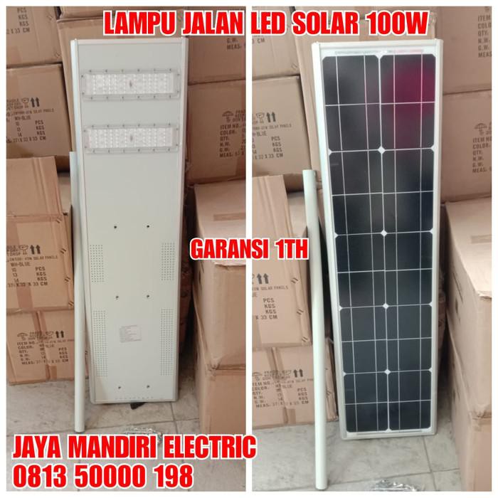 Jual Lampu Jalan Led Solar Cell 100watt Pju Tenaga Surya 100 Watt 100w