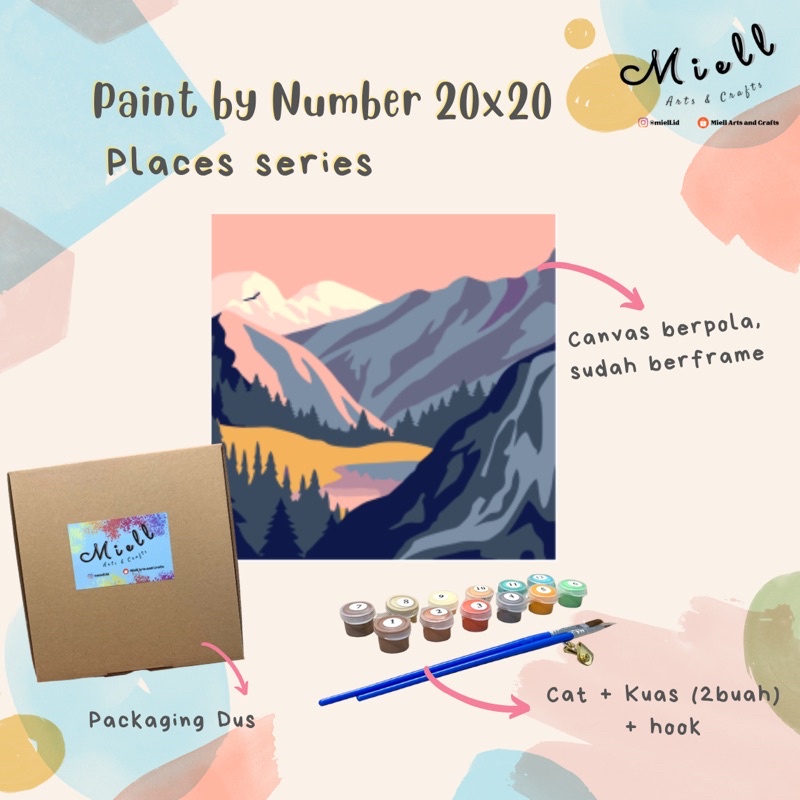 Jual PAINT BY NUMBER 20x20 PLACES SERIES / DIY PAINTING BY NUMBER