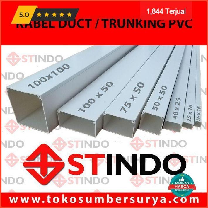 Jual Kabel Duct Wiring Duct Trunking X Panjang Mtr Stindo