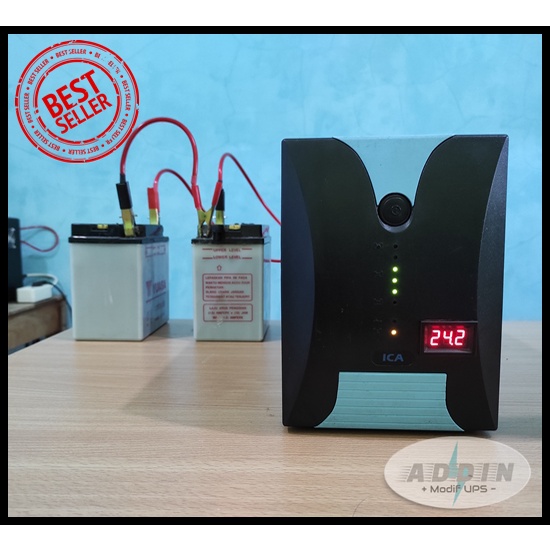 Jual UPS Modif Modifikasi AKI External ICA 1200VA 600 Watt 24 Volt