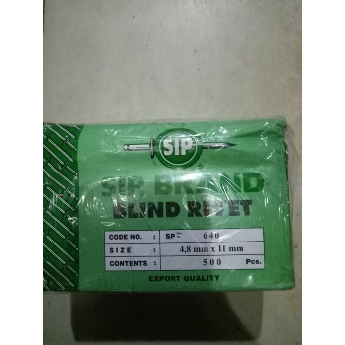 Jual PAKU RIVET SP 640 MEREK SIP 4.8MM ISI 500PC PAKU LIVET TEMBAK ...