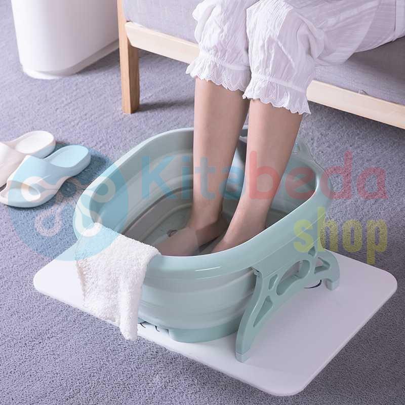 Jual Ember Baskom Air Rendam Kaki Lipat Foldable - Cyan SN316 [Biru ...
