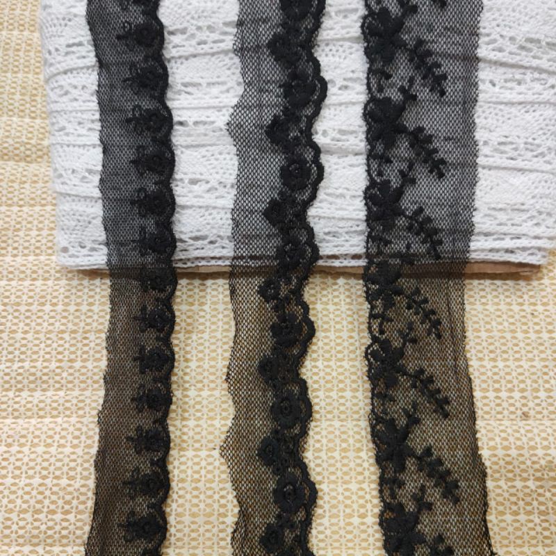 Jual Renda tile, renda bordir, renda air harga (permeter) | Shopee ...