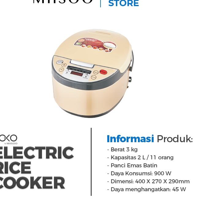 Jual ペ HOKO By MIISOO Electric Rice Cooker 2L Magic Com Smart cooker ...
