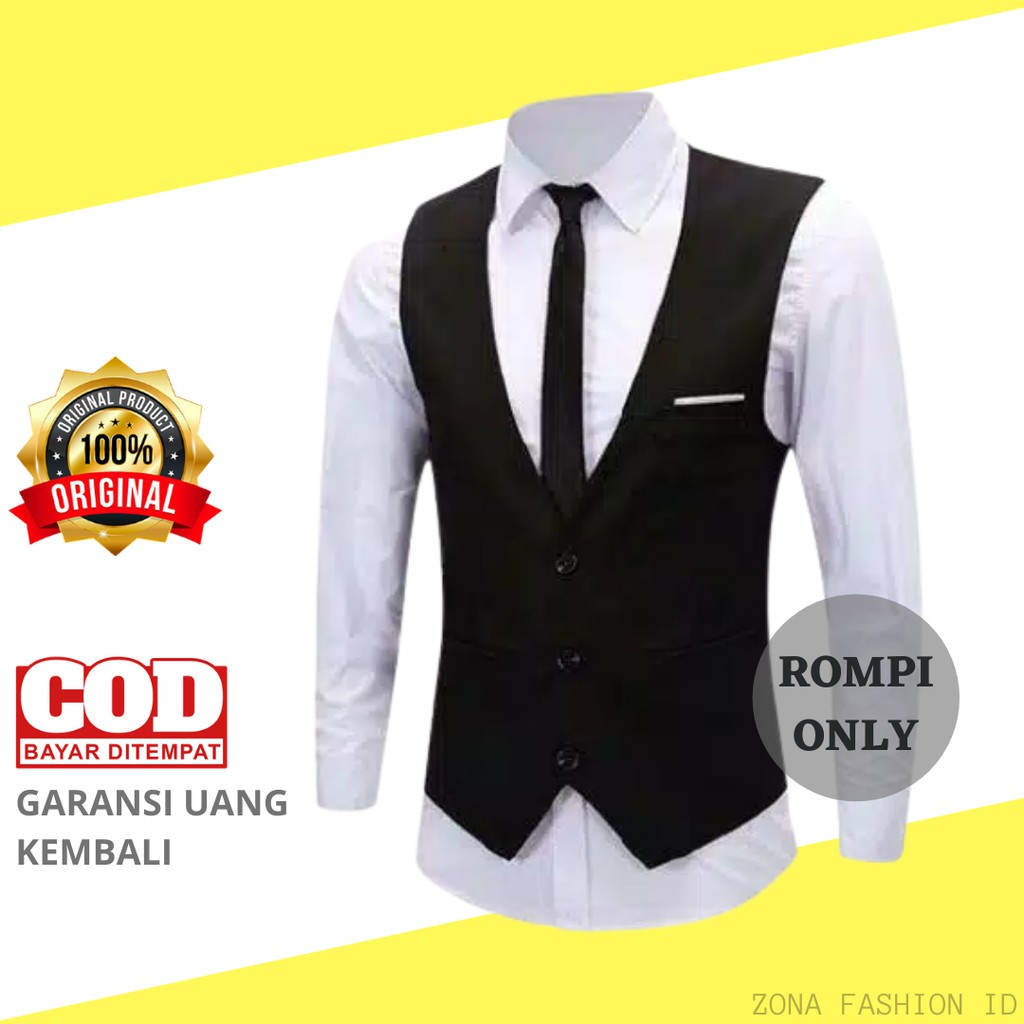 Jual Vest Formal / Rompi Jas Blazer Slim Fit | Shopee Indonesia