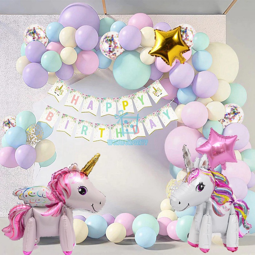 Jual PAKET DEKORASI ULANG TAHUN ANAK TEMA UNICORN Shopee Indonesia