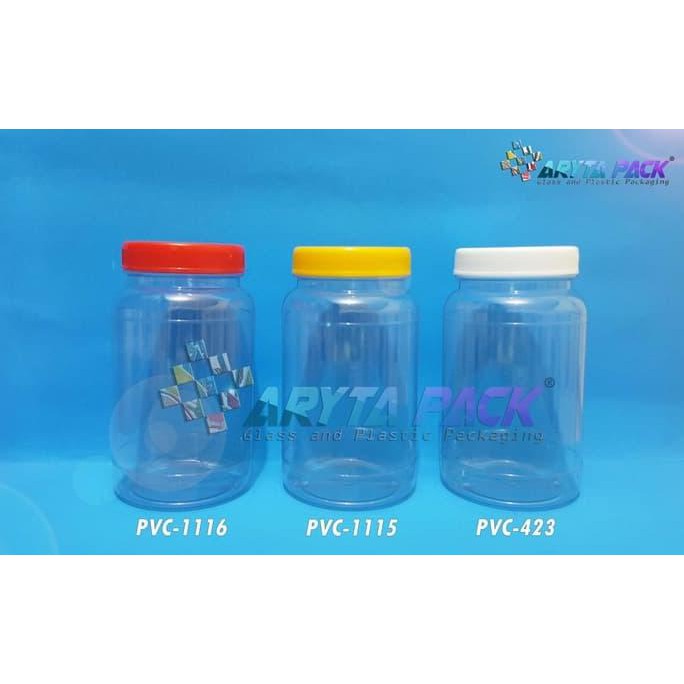 Jual PVC423. TOPLES PLASTIK 330ML PVC SELAI BESAR BULAT TUTUP PUTIH ...