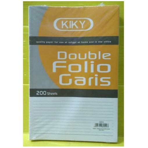 Jual Kertas Double Folio Bergaris Kiky Isi 200 Lembar Shopee Indonesia