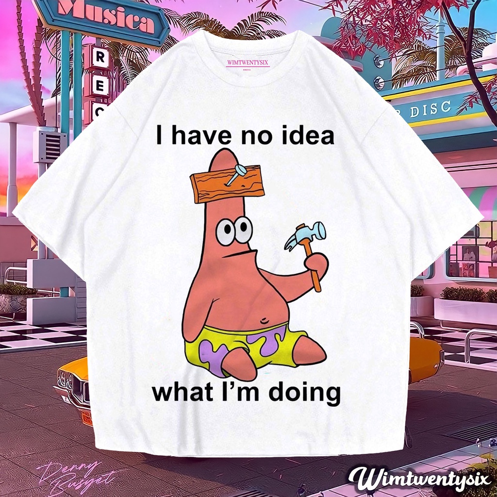 Jual KAOS PATRICK STAR BAD IDEA VINTAGE TEE (OVERSIZE WHITE T-SHIRT ...