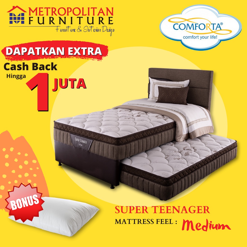 Jual Kasur Comforta Super Teenager (2 In 1) Full Set | Shopee Indonesia