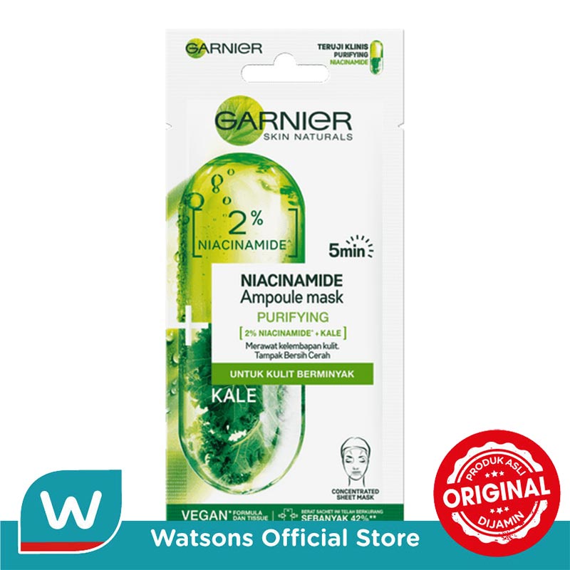Jual Garnier Ampoule Mask Kale Purifying | Shopee Indonesia