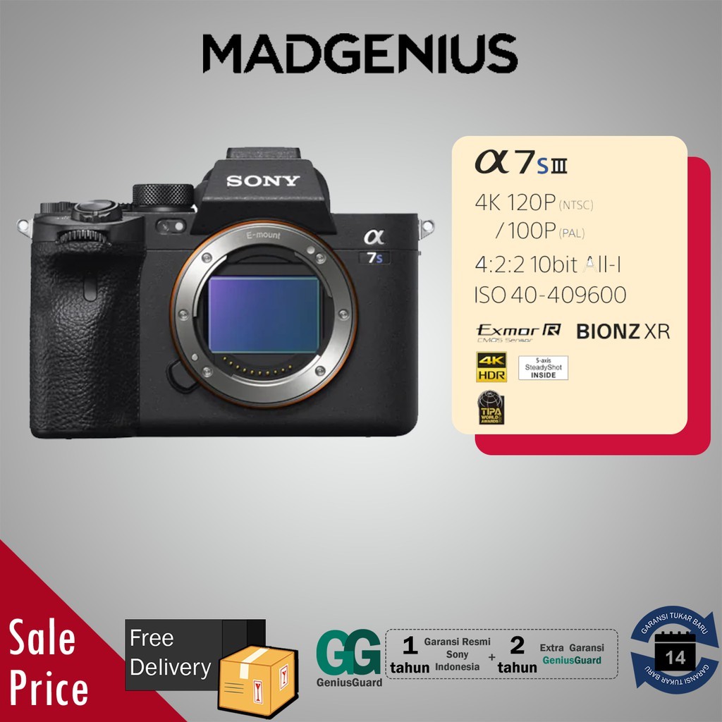 Jual SONY A7S III / Kamera Alpha 7S III / A7S Mark III / A7SIII / ILCE ...