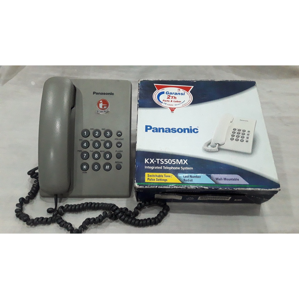 Jual Panasonic Corded Phone Kx Ts505mx Gray Shopee Indonesia