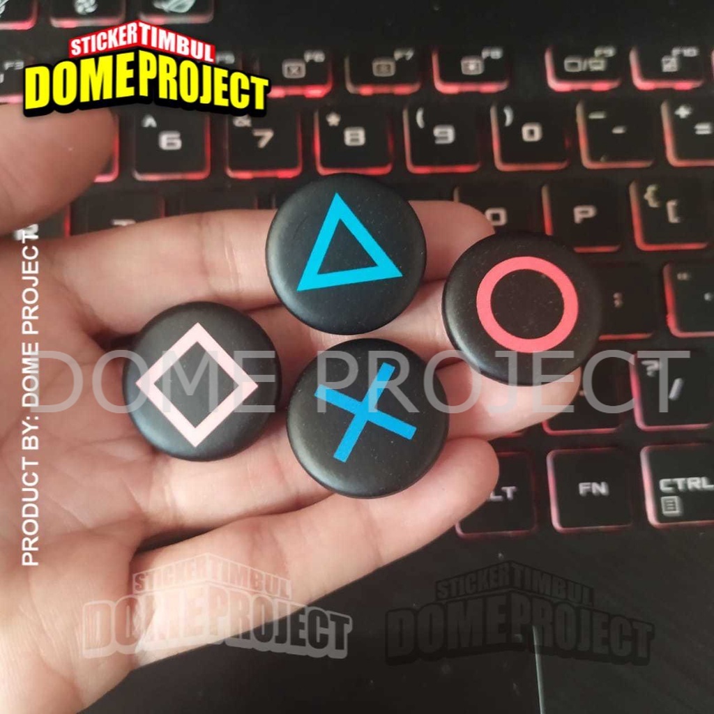 Jual PLAYSTATION BUTTON 1SET ISI 4PCS PIN PENITI 25MM BUTTON PIN ...