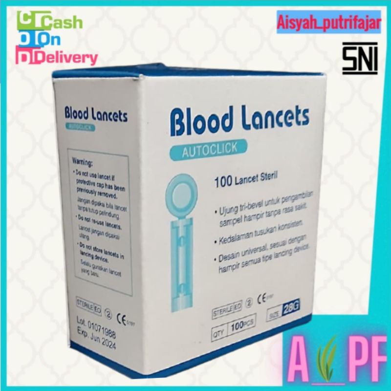 Jual Blood Lancet Onemed isi 100 pcs / Onemed Blood Lancet 21G 28G 30G 26G isi 100pcs Shopee