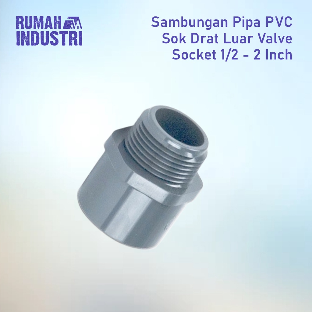 Jual BAGUS! Sambungan Pipa PVC Sok Drat Luar Valve Socket 1/2 - 2 Inch ...