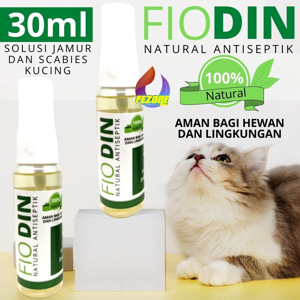 Jual Spray Jamur Kucing Obat Jamur Scabies Kucing Fiodin Alami FEZONE