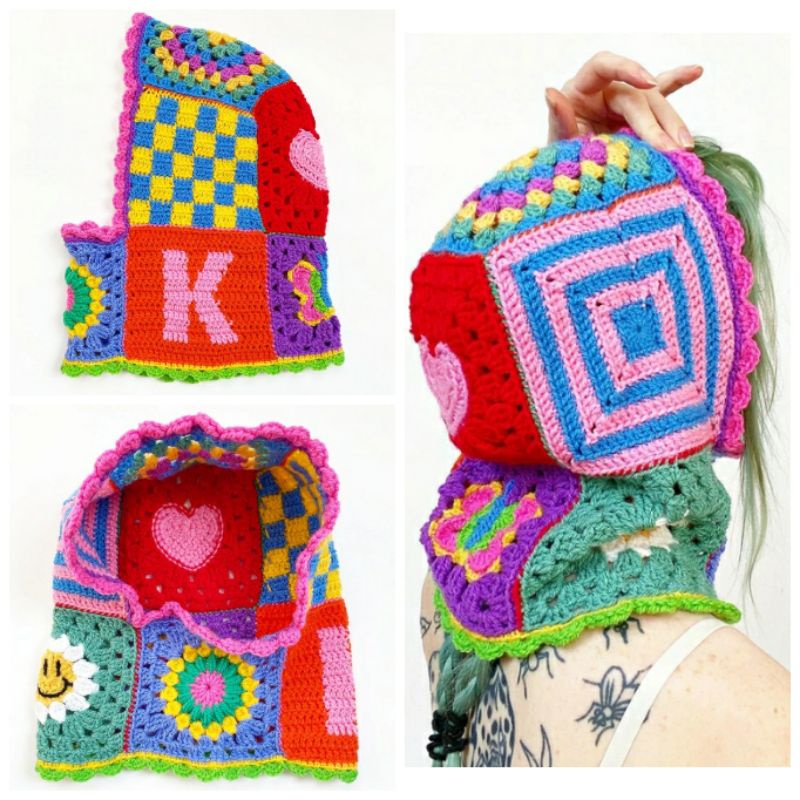 Jual Colorkiss Crochet Knit Balaclava Rajut 100% Handmade | Shopee ...