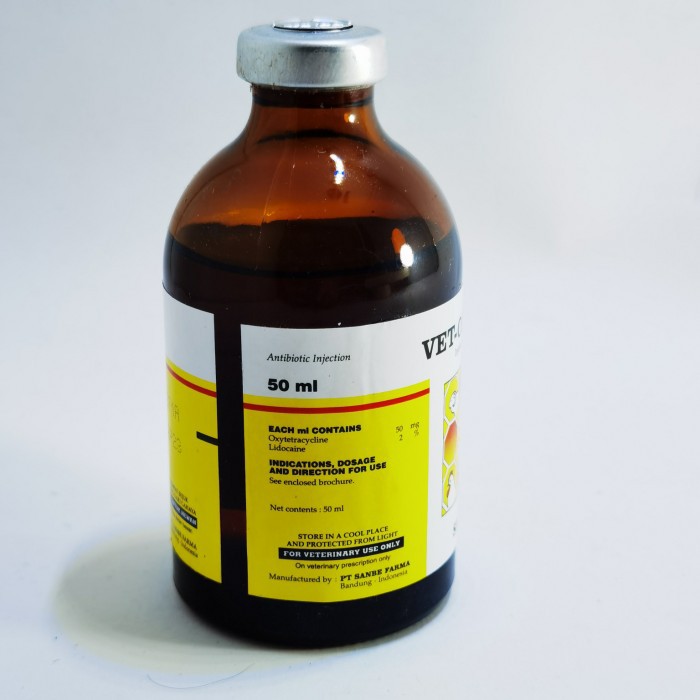 Jual Antibiotik Hewan Injeksi Oxytetracycline Vet Oxy SB Sanbe 50 ML ...