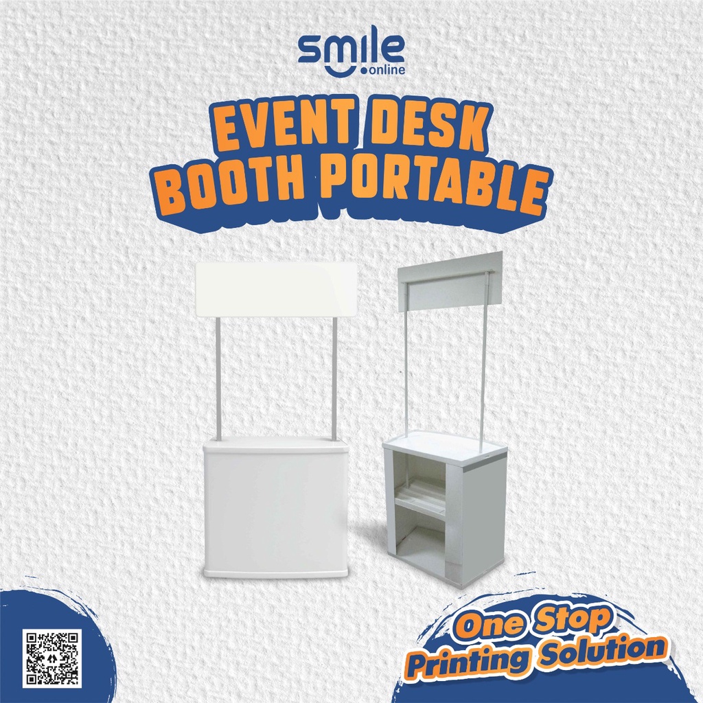 Jual Event Desk Hitam-Meja Jualan-Meja Promosi-Meja Pameran-Booth