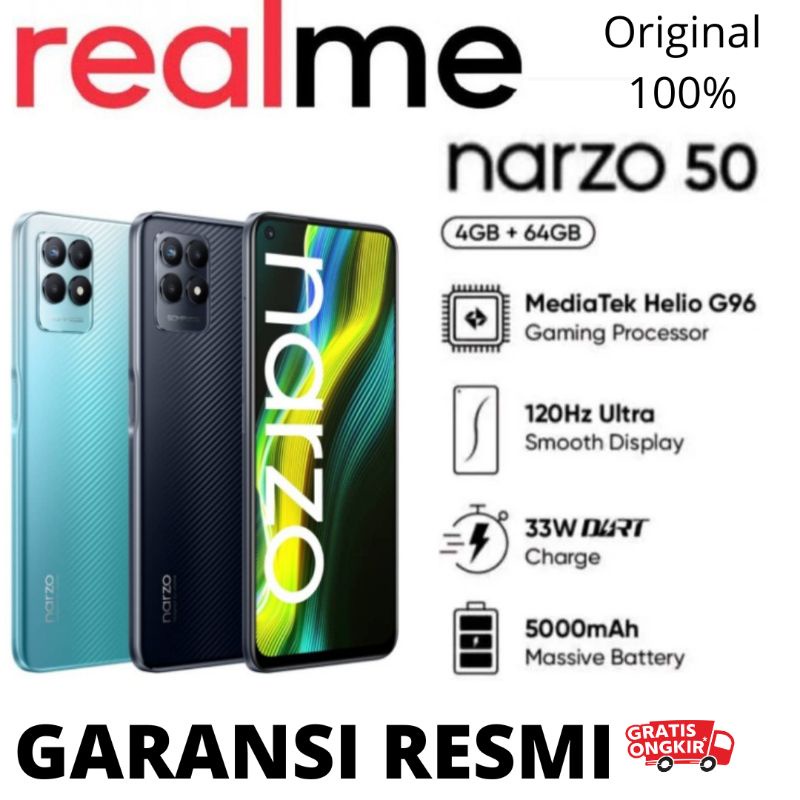 Jual NARZO 50 RAM 4/64GB GARANSI RESMI | Shopee Indonesia