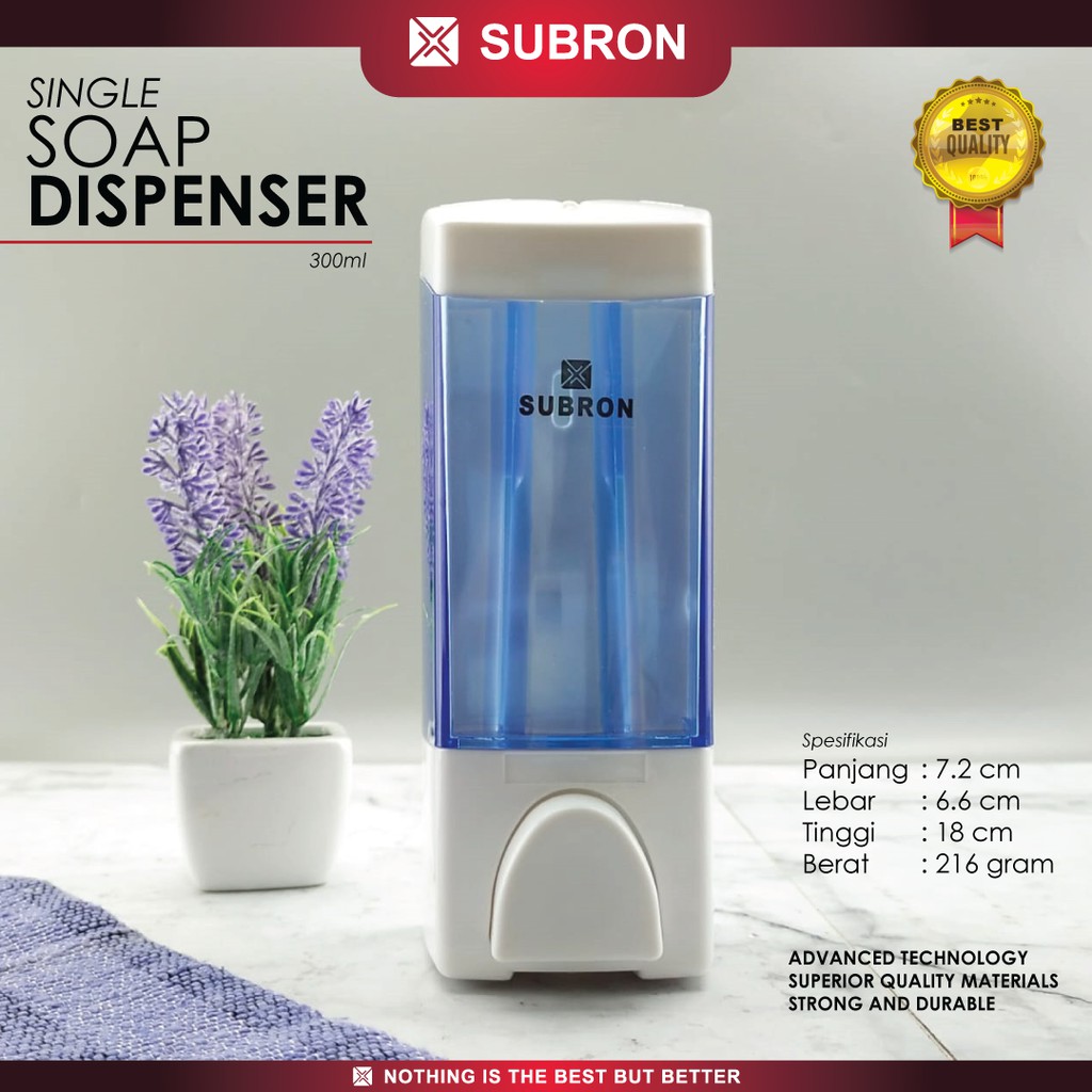 Jual SUBRON Soap Dispenser Single Tempat Sabun Cair Plastik Tebal ...