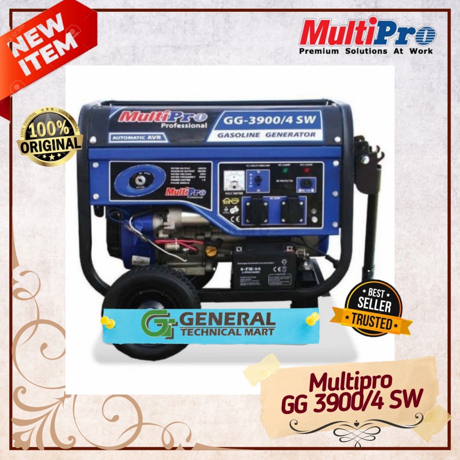 Jual Mesin Genset Bensin Gasoline Multipro GG3900/4SW Multipro GG 3900/ ...