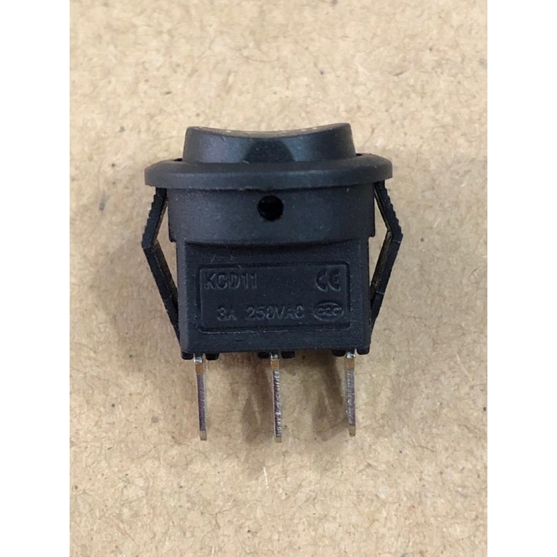 Jual Saklar Rocker switch 3 pin BULAT HITAM MINI 3 kaki ON OFF ON 1 ...
