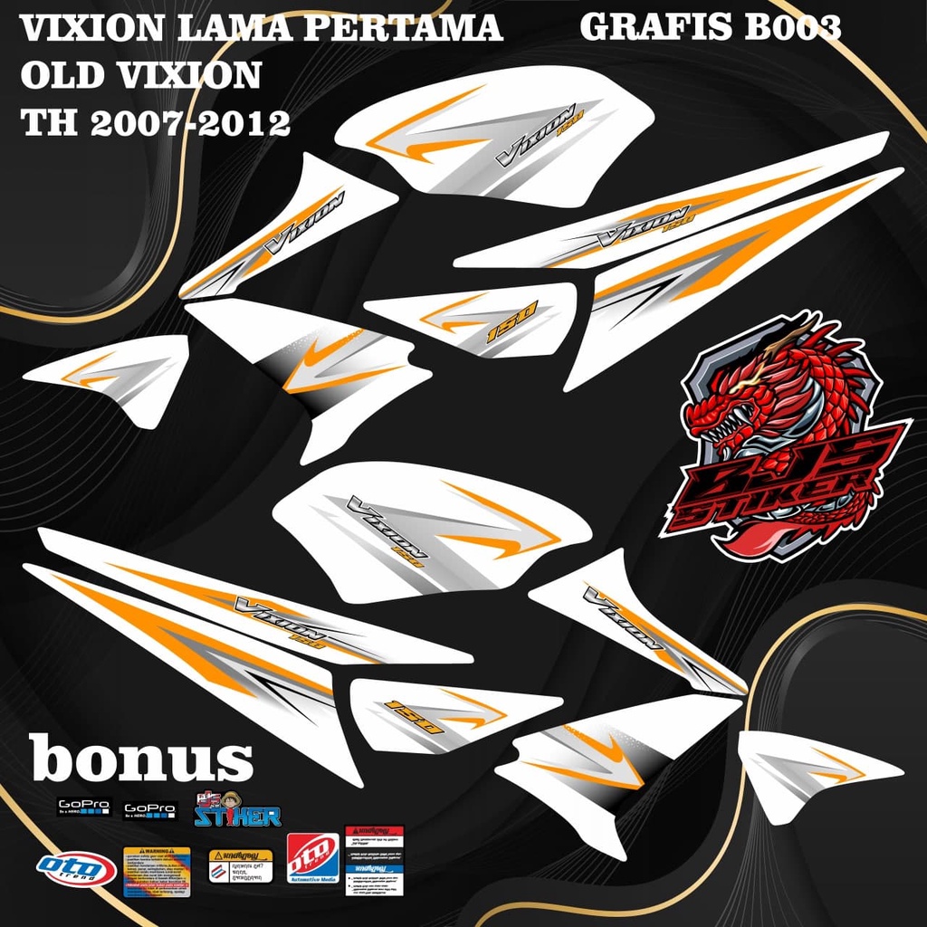 Jual Cod Striping Sticker Stiker Polet Lis Yamaha Old Vixion Vixion