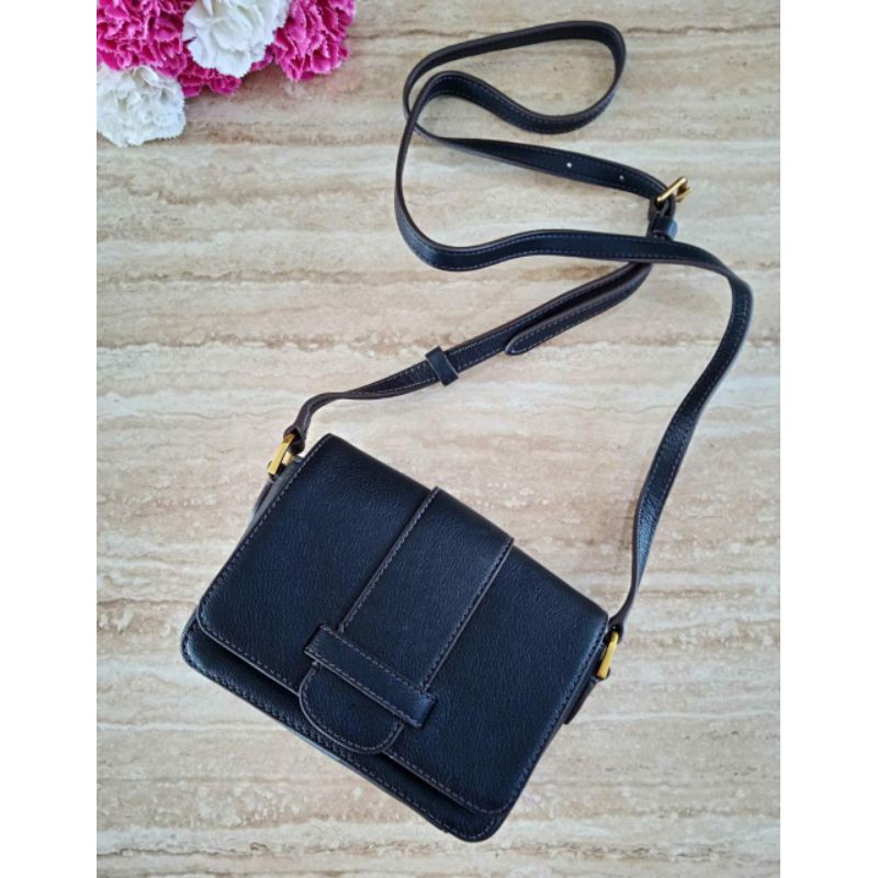 Jual Tas Fossil Mandy Small Crossbody Leather Black Bag Original New with Tag Shopee Indonesia