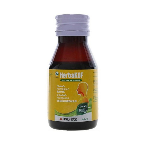 Jual Herbakof Herbal Cough Syrup 60 ml / Obat Batuk / Radang Tenggorokan Shopee Indonesia