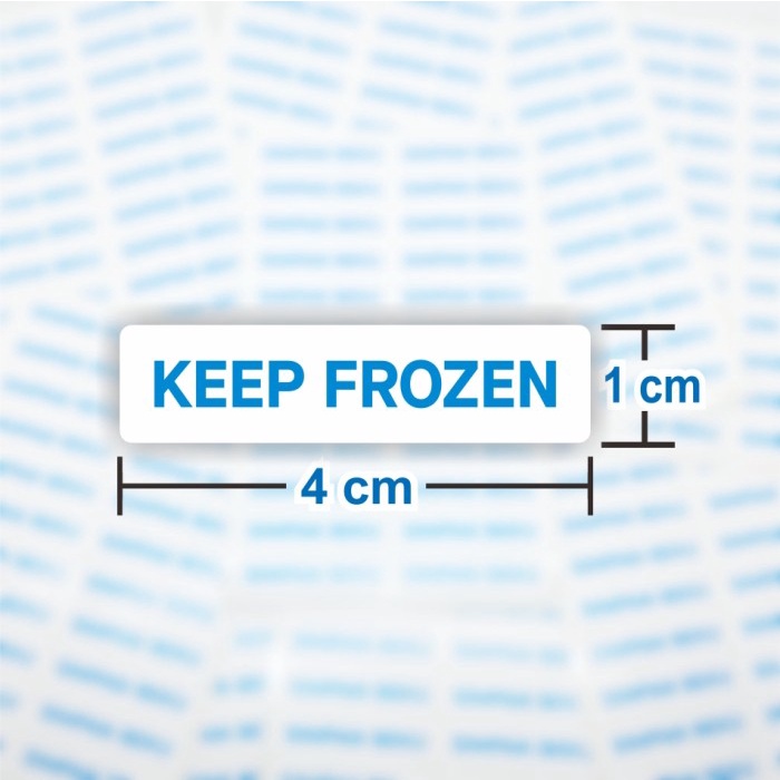 Jual Sticker Label Vinyl Keep Frozen Stiker Vinyl Simpan Beku 4 x 1 cm ...