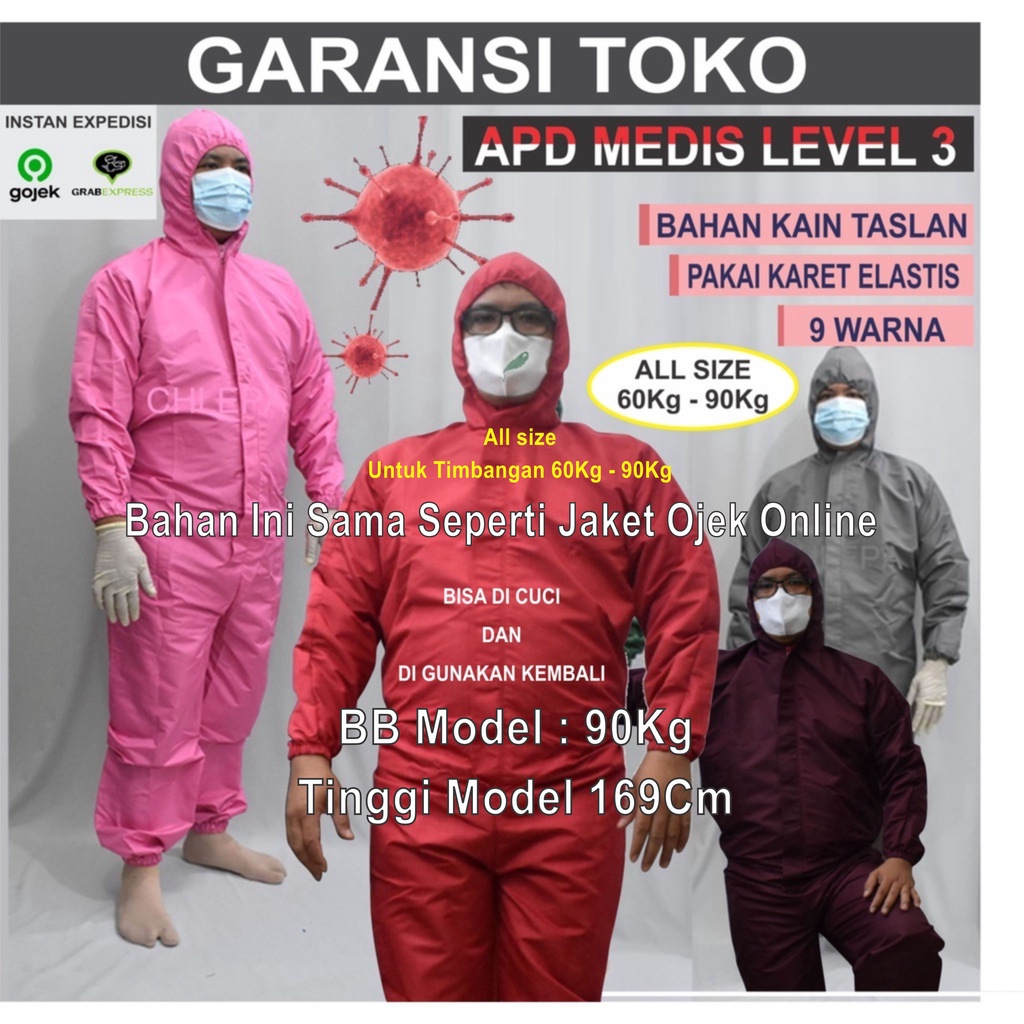 Jual Baju APD Hazmat Suit Reusable (Taslan) | Shopee Indonesia