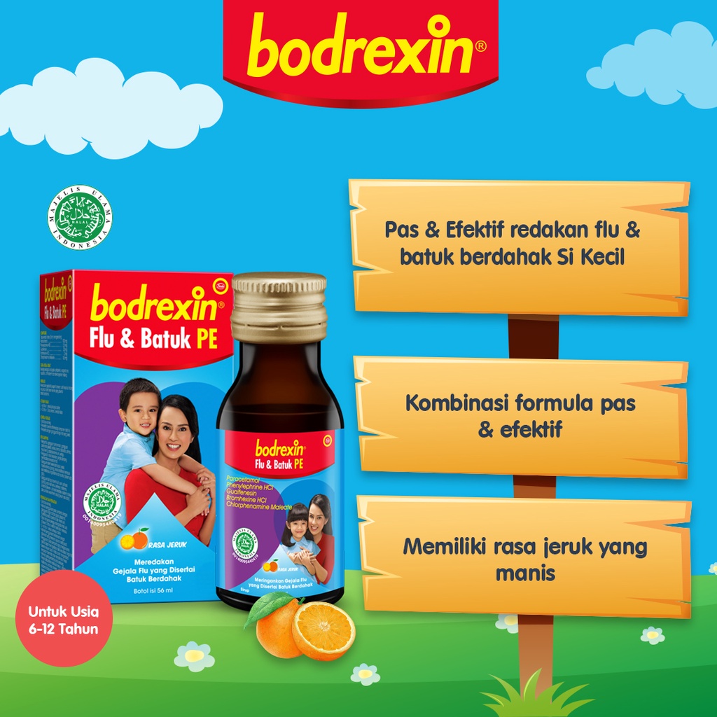 Jual Bodrexin Flu dan Batuk Berdahak Syrup 56 mL /6 Botol [Exp : 09. ...