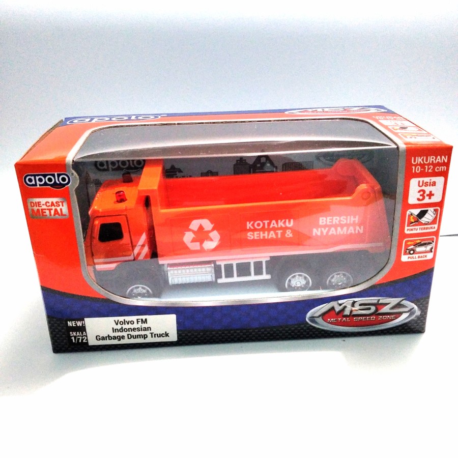 Jual Miniatur Mobil Diecast Apolo MSZ Volvo FM Indonesia Dump Truck DP ...