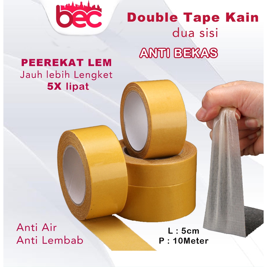 Jual [BEC] Double Tape Kain Dua Sisi Tanpa Bekas Merk B.E.C House ...