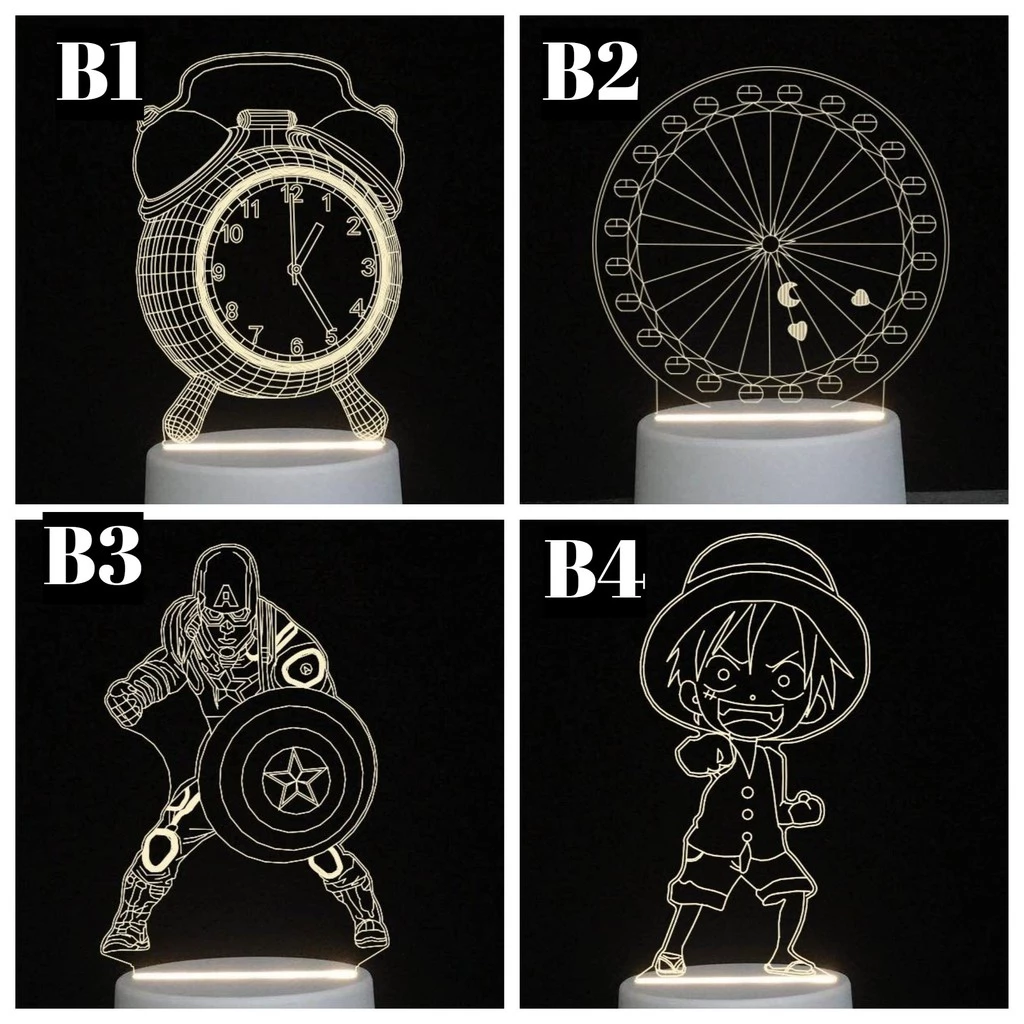 LAMPU HIAS LED 3D / Lampu Tidur Hias Dimensi Part 2 | AutoStock