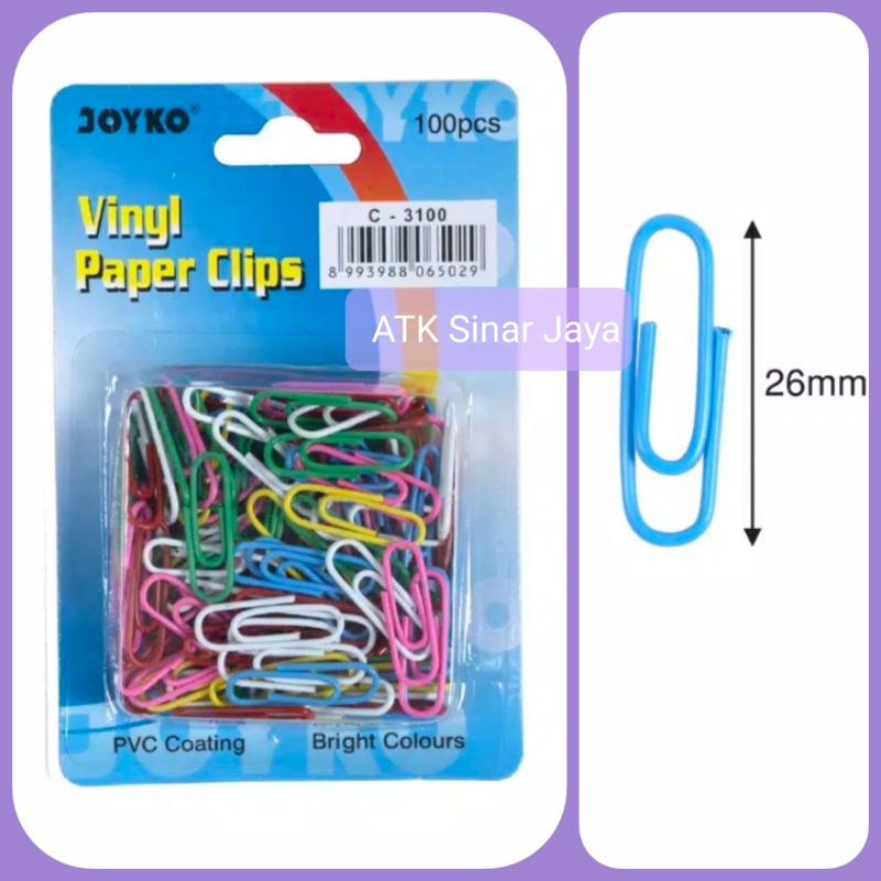 Jual Paper Clip Warna Joyko C Isi Pcs Trigonal Clips No No Shopee Indonesia