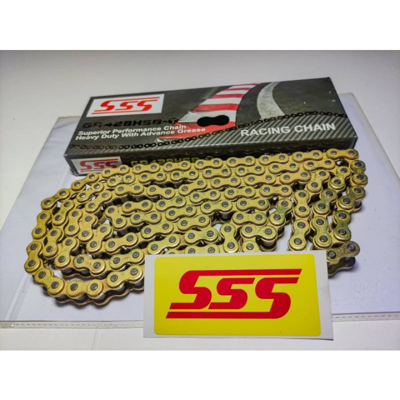 Jual RANTAI SSS 428 HSBT 140L WARNA GOLD ORIGINAL SSS KETEBALAN RANTAI ...