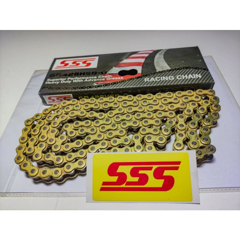 Jual Rantai Sss 428 Hsbt 140l Gold Heavy Duty Shopee Indonesia